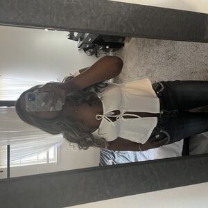 Chic White Tie-Front Top